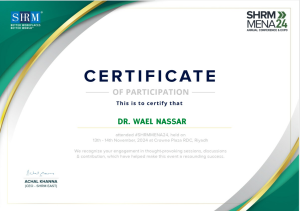 shrm certificate